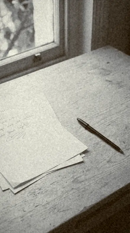 Chestnut Print applied to Letters and papers, warmed on vellum