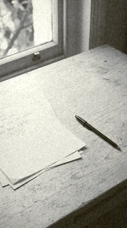 Amber Sulphide applied to Letters and papers, warmed on vellum